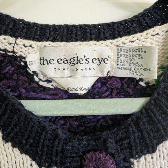 Vintage the eagle's eye Welch's Grape Jelly cardigan size S - Picture 3 of 6
